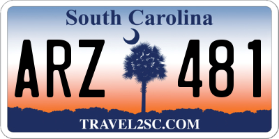 SC license plate ARZ481