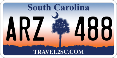 SC license plate ARZ488