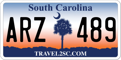 SC license plate ARZ489