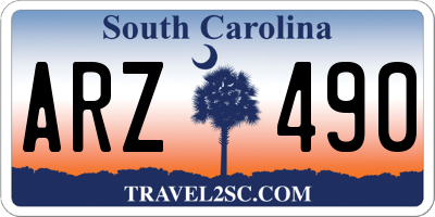 SC license plate ARZ490