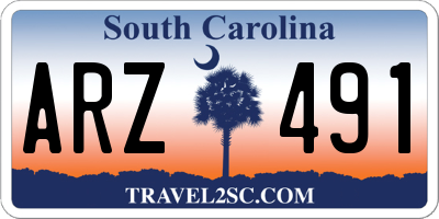 SC license plate ARZ491