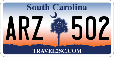 SC license plate ARZ502