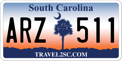 SC license plate ARZ511