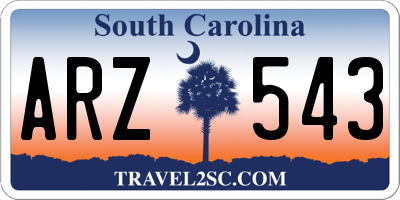 SC license plate ARZ543