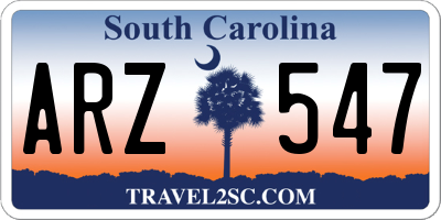 SC license plate ARZ547