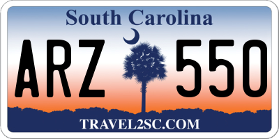 SC license plate ARZ550