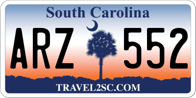 SC license plate ARZ552