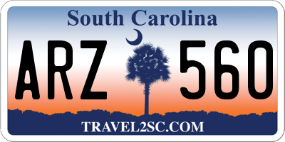 SC license plate ARZ560