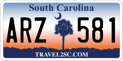 SC license plate ARZ581