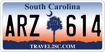 SC license plate ARZ614