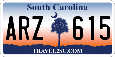 SC license plate ARZ615