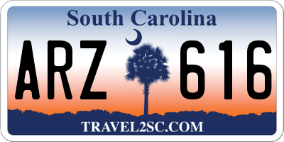 SC license plate ARZ616