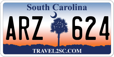 SC license plate ARZ624