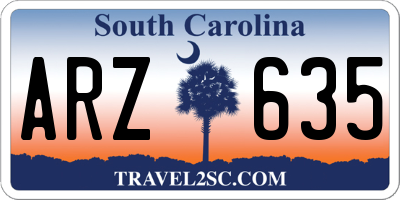 SC license plate ARZ635
