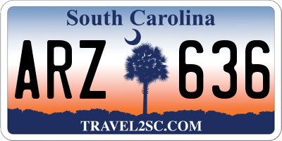 SC license plate ARZ636