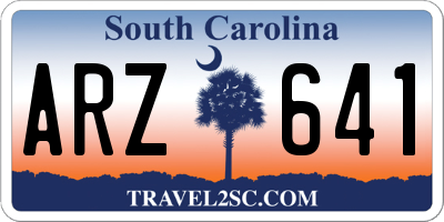 SC license plate ARZ641