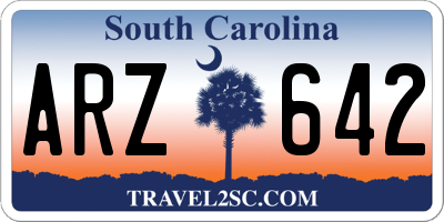 SC license plate ARZ642