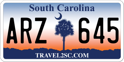 SC license plate ARZ645