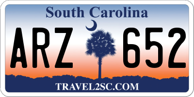 SC license plate ARZ652