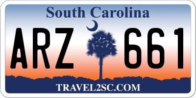 SC license plate ARZ661