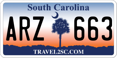 SC license plate ARZ663