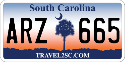 SC license plate ARZ665