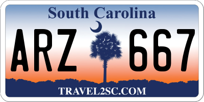 SC license plate ARZ667