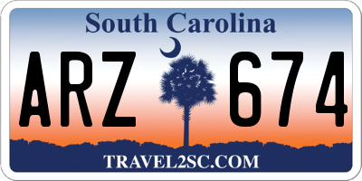 SC license plate ARZ674