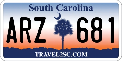 SC license plate ARZ681