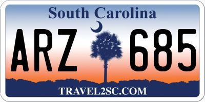 SC license plate ARZ685