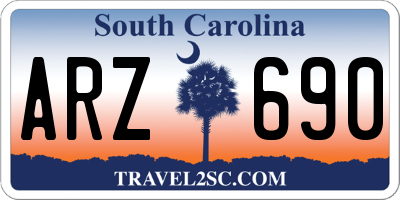 SC license plate ARZ690