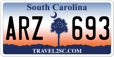 SC license plate ARZ693