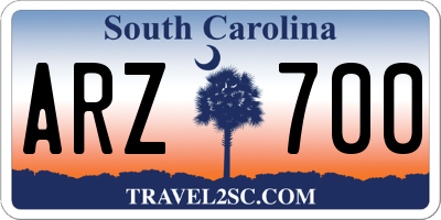 SC license plate ARZ700