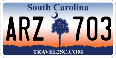 SC license plate ARZ703