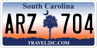 SC license plate ARZ704