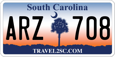 SC license plate ARZ708
