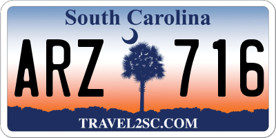 SC license plate ARZ716