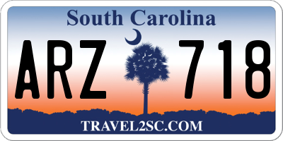 SC license plate ARZ718