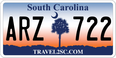 SC license plate ARZ722