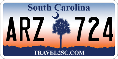 SC license plate ARZ724