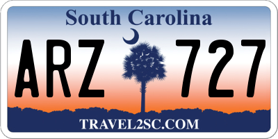 SC license plate ARZ727