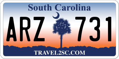 SC license plate ARZ731