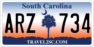 SC license plate ARZ734
