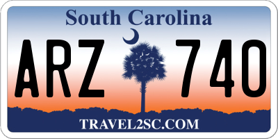 SC license plate ARZ740