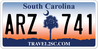 SC license plate ARZ741