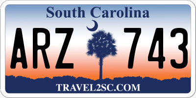 SC license plate ARZ743