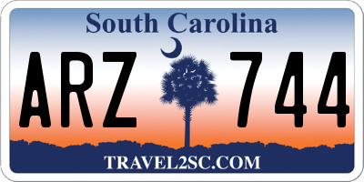 SC license plate ARZ744