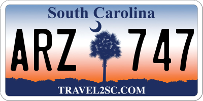 SC license plate ARZ747