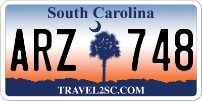 SC license plate ARZ748
