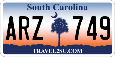 SC license plate ARZ749